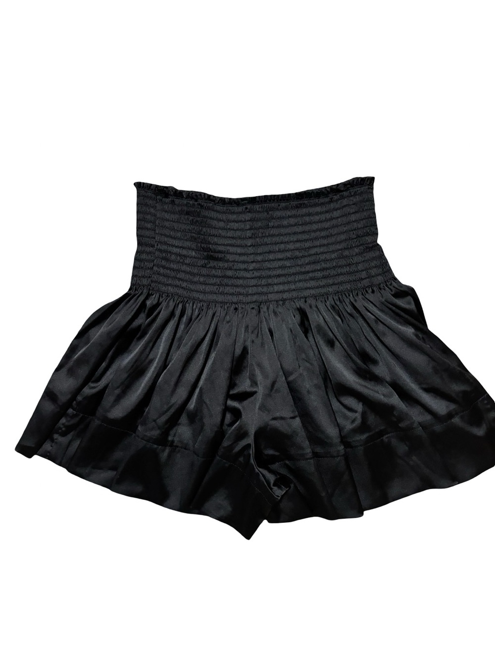 NATURAL LIFE Black Ribbed Satin Coquette Y2K Preppy Old Money Skort Small - Picture 5 of 5